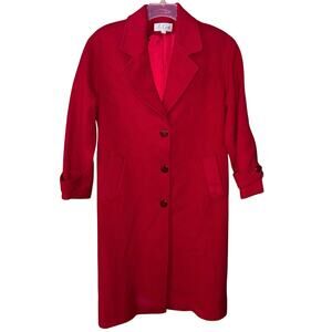 Vintage Le Coat women’s red pure wool long coat